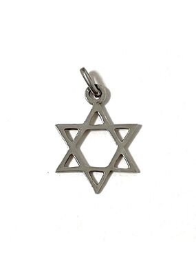 Silver Star of David Pendant Charm